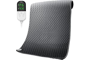 FOCBEO Heat Pad, Electric Heating Pad 32"X24", Auto Shut-Off, 6 Heat Levels 4 Time Settings, Large LCD Display, Machine Washable Heating Pad for Back Pain Relief
