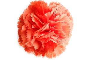 BRANDELIA Claveles Flores Flamencas Típicas Andaluzas Adorno Pelo Mujer Baile Flamenco Flor Flamenca Clavel Cabello Feria de Abril y Romerías, Naranja Ø9cm