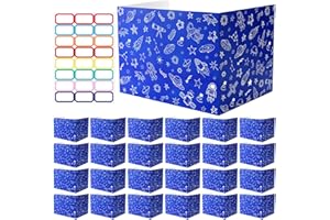 Harloon 24 Stück Sichtschutztafeln für Schüler, Schreibtisch-Trennwände für Studenten, aus Karton, Sichtschutzmappen, Klassenzimmer, Studium, Carrel-Trennwände, Großmappe, für Tests, reduziert