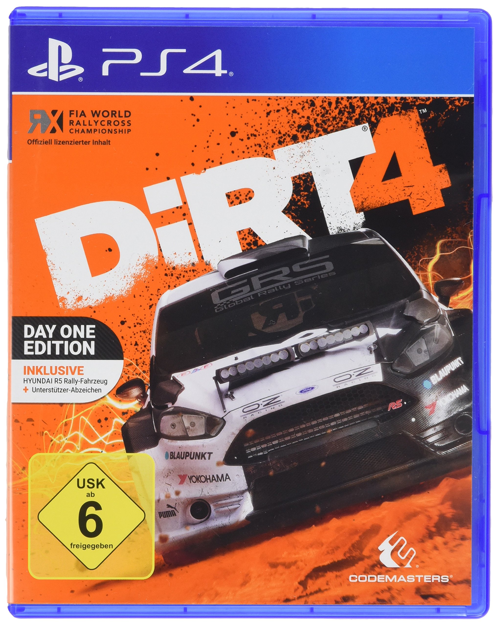 Carátula de DiRT 4 Day One Edition para PS4 (edición PAL España)