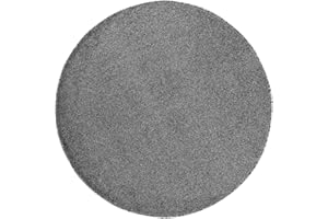 ‎CARPETSALE24 Carpetsale24 Dichter Kurzflor Teppich Wohnzimmer Grau 160 cm Rund Modern Einfarbig Design - Flauschiger Teppich Schlafzimmer Extra Weich und Pflegeleicht - Waschbarer Teppiche für Küche Kinderzimmer