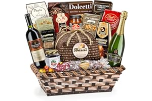 Cesto Natalizio Regalidea “Emozioni di Gusto” con Specialità Gastronomiche Tipiche di alta qualità - Confezione Regalo di Natale Gourmet da 16 Pezzi