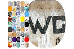 Sanilo Abattant WC, Grande sélection de lunettes de toilette, Finition de haute qualité, Charnières robustes, Fixation facile (Old Style)