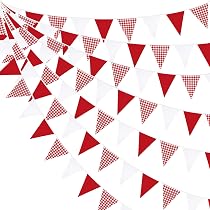 Weiße Stoff-Spitzen-Wimpelkette Aus Baumwolle – Dreieck-Flaggen Girlande – Deko Für Hochzeit, Geburtstag, Kinderzimmer & Garten