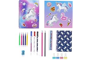 abeec Unicorn Stationery Set - Stationery Set for Girls - School Supplies for Kids - Contains A5 Notebook, A6 Notebook, Pens, Pencils, Unicorn Sticker Book Plus Much More