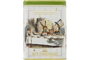 NEW ENGLISH TEAS Alice in Wonderland Hot Chocolate 250g Tin Drinking Chocolate with Original Illustrations