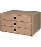 Boîte 4 Tiroirs Rangement A5 Rössler - Couleur Taupe, 250x175x320mm, Système S.O.H.O.
