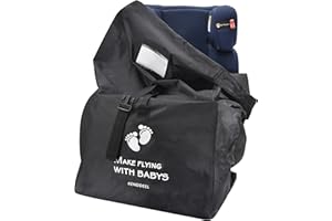 NOSXXUS Sac de voyage pour poussette d'avion – Gate Check Bag pour poussette – Housse de poussette résistante pour avion – Sac de poussette pour poussette simple et double, noir