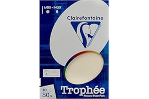 Clairefontaine Trophee - Papel (DIN A4, 80 g/m², 100 hojas), color arena