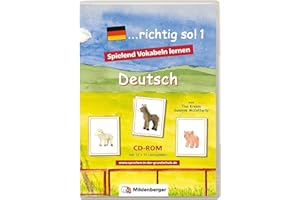 MILDENBERGER VERLAG richtig so!, 1 CD-ROM.Tl.1,CD-ROM: Spielend Vokabeln lernen. Deutsch. Mit 12 x 11 Lernspielen. Einzellizenz. Für Windows 98SE/Me/2000/XP