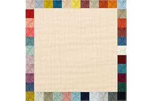 TEXTILQUALITY Hochwertiger Musselin Stoff Meterware - weicher Baumwollstoff für Kleid Baby Decke Tuch Tagesdecke Bettwäsche ÖkoTex Double Gauze uni Baumwollstoffe Dekostoff Stoffe zum Nähen Meterware 0,5m (natur)