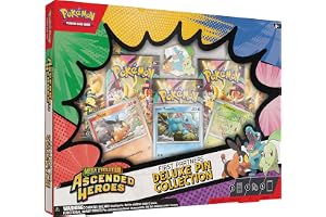 Pokémon TCG: Mega Evolution—Upphöjda hjältar First Partners Deluxe Pin Collection (3 foliekampanjkort, 1 Deluxe Pin & 5 Boost