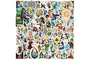 KEULABLEN Lot de 120 autocollants The Zelda, The Legend of Zelda Action Adventure Games, autocollants en vinyle imperméables pour skateboard, bouteilles d'eau, ordinateur portable