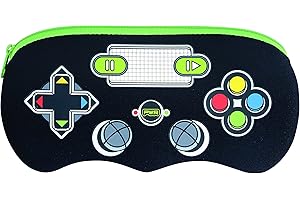 Helix Trousse à crayons en forme de manette de jeu Noir