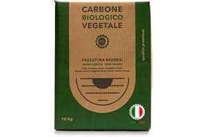 CLASSE ITALY Scatola 10Kg Biologico Vegetale di Legna di Faggio e Leccio Italiano 10 kg | Carbonella/Carbone, Grill, Grigliata InstaGrill o Barbecue da Tavolo Senza Fumo, Nero
