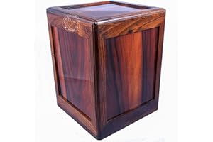 Hind Handicrafts handgefertigte Urnen aus Palisander für die menschliche Asche, für Erwachsene, große Holzbox, Beerdigung, Urnen für Asche, Gravur 8" x 8" x 11" - 250 lb or 114 kg natur