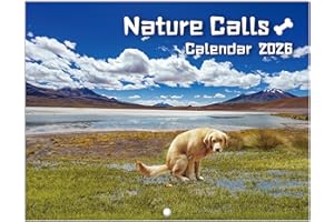FULLVINTAGE 2026 Calendar - Dogs Funny Calendar 2026, 12 Month to View from January 26 to December 26, Gag Gifts for Birthdays or Christmas