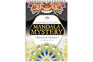 Colorya Mandala Édition Mystère Vol. II Noir & Blanc - A4 - Livre de Coloriage pour Adulte - Mandalas a Colorier Anti Stress Zen - Cahier de Coloriage - Occupation pour Adulte