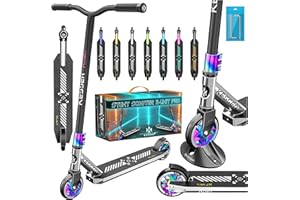 KESSER® Trougetinette de Freestyle X-Limit-Pro 360Ḟ Direction trougetinette Funscooter trougetinette de Freestyle avec béquille ABEC 9 roulements à Billes, Roues en PU 110 mm,