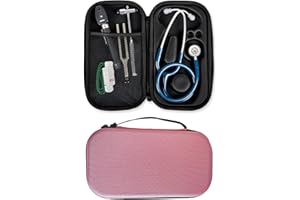 GIMA Astuccio Porta Fonendo rigido per stetoscopi a tubo singolo con interno performato, rosa, 32670