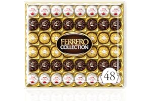 Ferrero Collection - 48 Specialità Assortite al Cioccolato, Racchiuse in una Elegante Scatola Natalizia, Idea Regalo Natale, Compleanno e Anniversario, Confezione da 518 gr