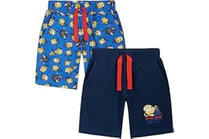 MINIONS Short Enfant Garçon - Lot de 2 Shorts Enfant Ado Garcon 3-14 Ans