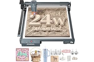 ATOMSTACK ACE A20 PRO V2 Laser Engraver,30000mm/min Laser Cutter and High Accuracy Laser Engraving Machine for Personalized Gifts, Business Cards, CNC Machine for Wood,Metal,Acrylic,Leather