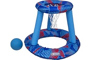 SWIMWAYS COOP Hydro Spring Hoops, Pool Toy, Inflatable Pool Game Basketball Set