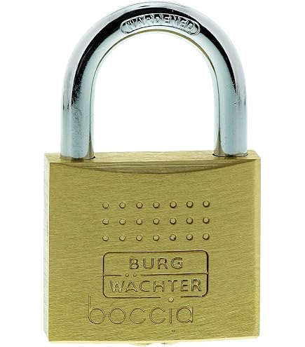 ABUS Lucchetto 45/30 in ottone – Set da 3 pezzi – con cilindro di precisione con perni a testa di fungo – 11822 – Livello di sicurezza ABUS 3 – Colori ottone