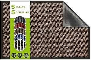 SQUATCH® | Wewnętrzna mata wejściowa | Trwała i antypoślizgowa wycieraczka | Pochłania wodę i zbieraj brud | Łatwe do czyszczenia (brązowe, 80 x 120 cm)