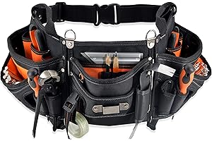 WELKINLAND 18-Pocket Carpenter's Tool Belt - Construction & HVAC Tool Pouch for Men Carpenters