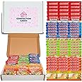 Sweet Selection Box - Haribo Sweets Multipack Gift Box Includes 60 Mixed Haribo Mini Bags (15 each of Starmix, Supermix, Giant Strawbs, Tangfastics) Sweets for Party Bags | Stocking Fillers
