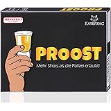 Katertag Trinkspiel - PROOST - Mehr Shots als die Polizei erlaubt - Partyspiel für Erwachsene ab 18 - Kartenspiel - Spiele Ge