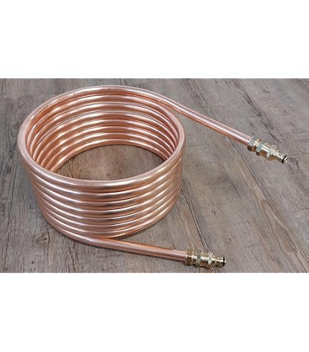 Produktbild von Whirlpool / Poolheizungsspirale – 7,5m Kupferrohr 18x1mm, 7,5 Windungen, Ø Ca.31cm, Ohne Anschlüsse, Für Feuertonne (Wieland DVGW)