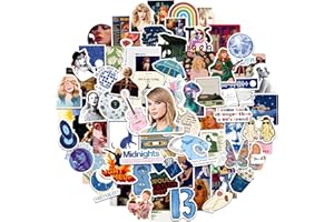 FNGEEN Taylor Swift 100 Sticker Set - mit Midnights, Lover & Red Motiven - Inkl. Songtexte & Albumcover - Premium Vinyl Aufkleber für Fans