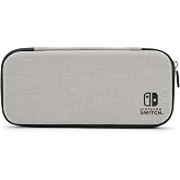 PowerA Slim Case for Nintendo Switch - OLED Model, Nintendo Switch or Nintendo Switch Lite - Grey, Protective Case, Gaming Ca