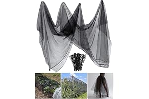 Zonon Moskitonetz Insektenschutznetz Feinmaschig Fliege Vogelnetz Barriere Netz Garten Gemüse Schutz Netz Meterware Vogelschutznetz Engmaschig Outdoor(3 m x 4 m, Schwarz)