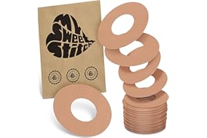 MySweetStitch | Plaster do sensora Freestyle Libre 1 & 2 z otworem wentylacyjnym | Wodoodporny i przyjazny dla skóry (25 sztuk) | okrągły | na zewnątrz: Ø 65mm, wewnątrz Ø 28mm | Beżowy