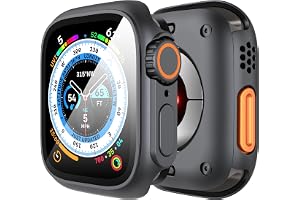 Diruite Skyddsfodral för Apple Watch Series 9/8/7 45mm 360°Skärmskydd,Kreativt Utseende PC Omnidirectional Skyddsfodral Ultra