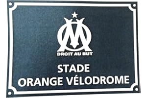 La Plume Dorée - Plaque de Rue en Métal - Stade Orange Vélodrome - Olympique de Marseille