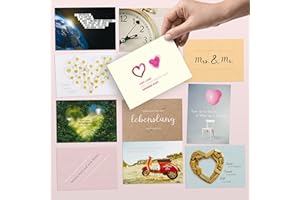 ‎KIPITAN 52 Wedding Postcards - Lovingly Designed Wedding Gift: A DIN A6 card every week as a guest book alternative - wedding game & gift idea on the topics of love, partnership & marriage