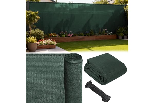 BB Sport Brise Vue Pare-Vue 150 g/m² y Compris cordelette en Nylon résistant aux UV aux déchirures et au Vent, Taille:1.2m x 10m, Couleur:Vert