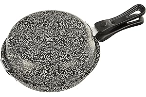 Home Stone Girafrittata con Rivestimento Antiaderente, Pietra, Antracite, 14 cm