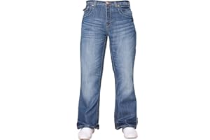 APT Hommes Basique Bleu Coupe Bottillon Jambe Large évasé Travail Jeans décontracté Grandes Tailles Disponible en 3 Couleurs