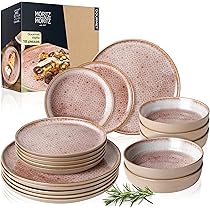 Amazon Platos Rosas Porcelana Vajilla Bidasoa Juego De Platos