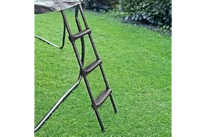 STARFLEX Echelle Universelle pour Trampoline Toutes Marques (Marches PVC Larges - Hauteur Variable 65~100cm)