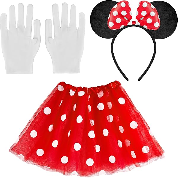 Cerchietto Con Orecchie Di Topo E Fiocco Paillettes - AQOKKA - Accessorio Cosplay Per Donne E Ragazze