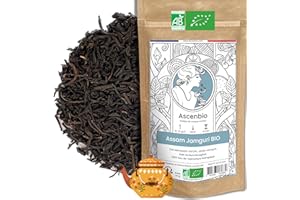 Ascenbio ✿ Thé Noir Assam Jardin Jamguri d'Inde BIO Premium ✿ 180g vrac ✿ Préparé et conditionné en France ✿ Emballage biodégradable
