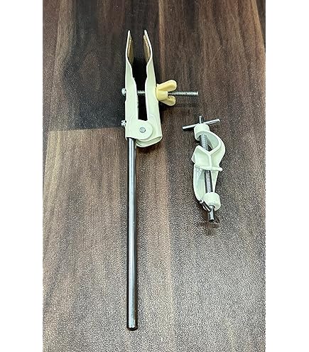 2 Prong Lab Clamp On Rod, Vinyl Coated, 4.75" (12 Cm) Maximum Clamp Opening - Eisco Labs