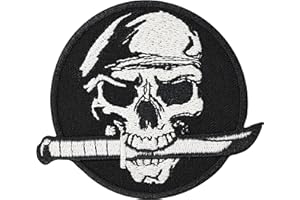 PATCH KING Patch Parche para motociclista de marine Skullhead Deathhead Knife pirata